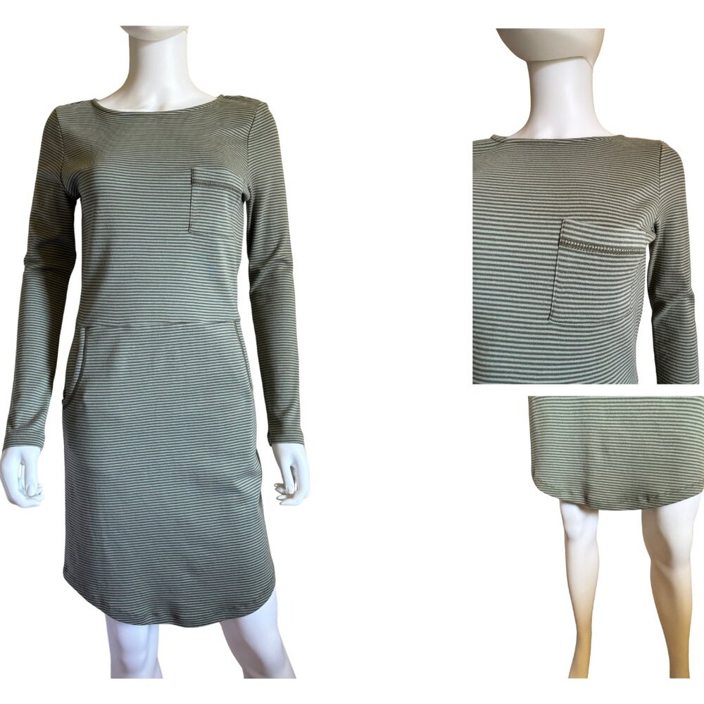 Synergy Organic Striped Reset Dress – Kalamata | NWT | Size Small | Sustainable